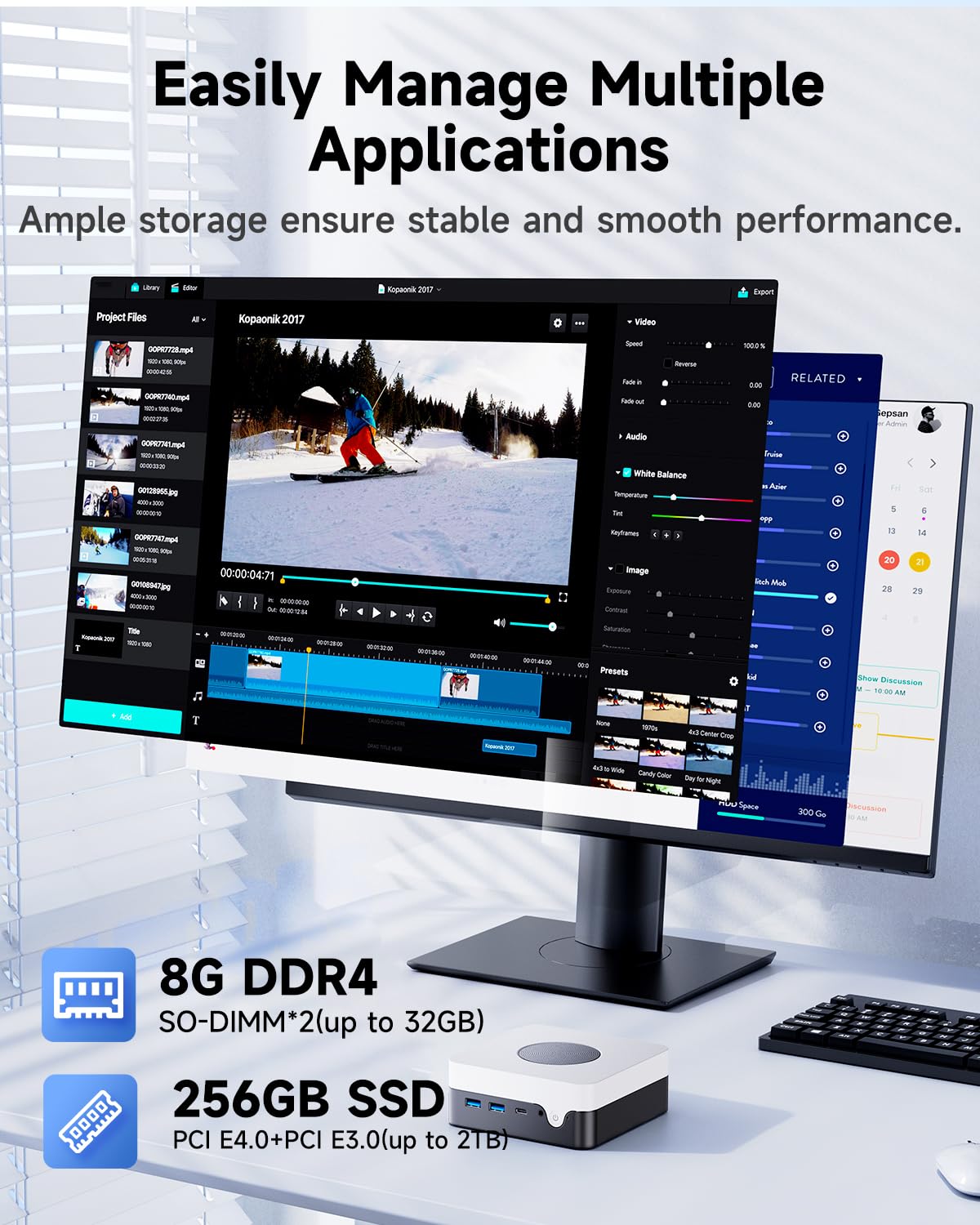 CHUWI LarkBox X Mini PC, Intel i3-1220P (10C/12T, até 4,4GHz), 8GB